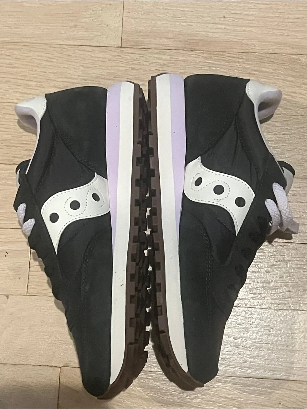 Saucony Black Sneakers with Lilac Trim
